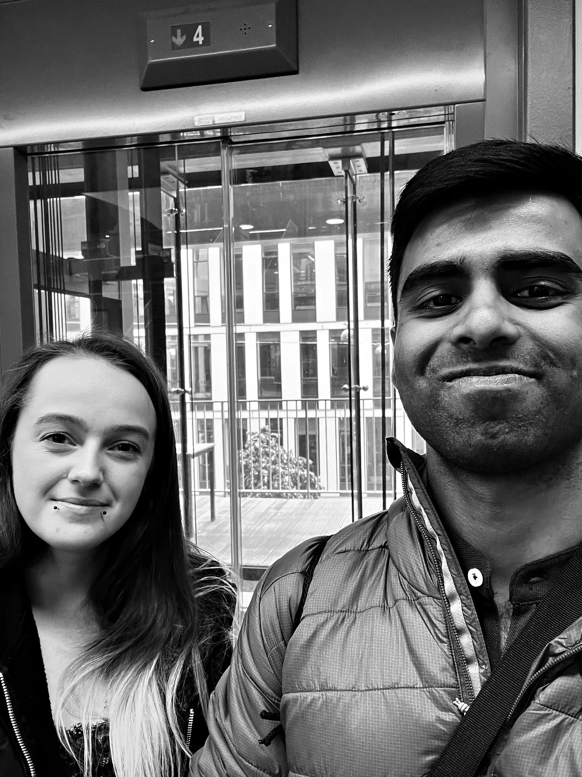 Me with Jemma, the EPCC student coordinator, in a selfie inside the Bayes Centre